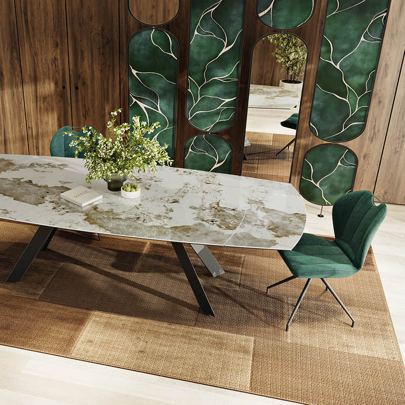 Table extensible plateau céramique MISSOURI 190-270 CM, 3 finitions Akante