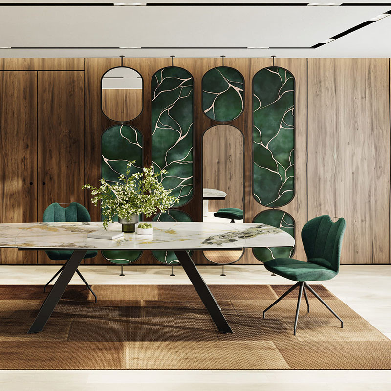 Table extensible plateau céramique MISSOURI 190-270 CM, 3 finitions Akante
