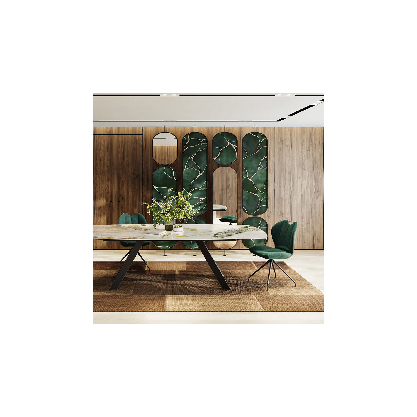 Table extensible plateau céramique MISSOURI 190-270 CM, 3 finitions Akante