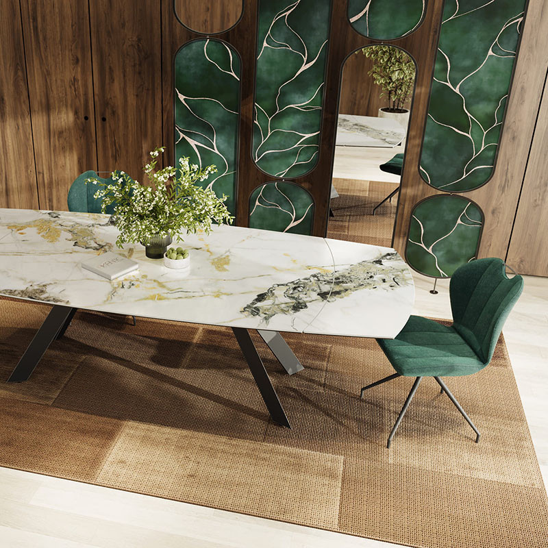 Table extensible plateau céramique MISSOURI 190-270 CM, 3 finitions Akante