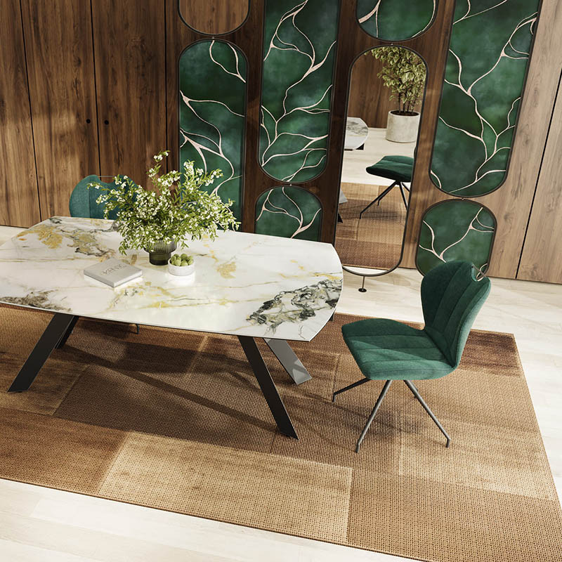 Table extensible plateau céramique MISSOURI 190-270 CM, 3 finitions Akante