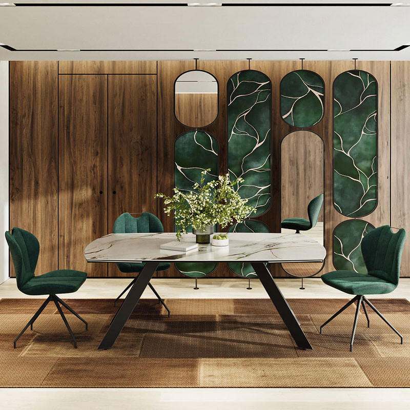 Table extensible plateau céramique MISSOURI 190-270 CM, 3 finitions Akante