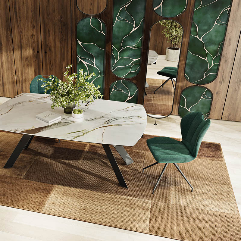 Table extensible plateau céramique MISSOURI 190-270 CM, 3 finitions Akante