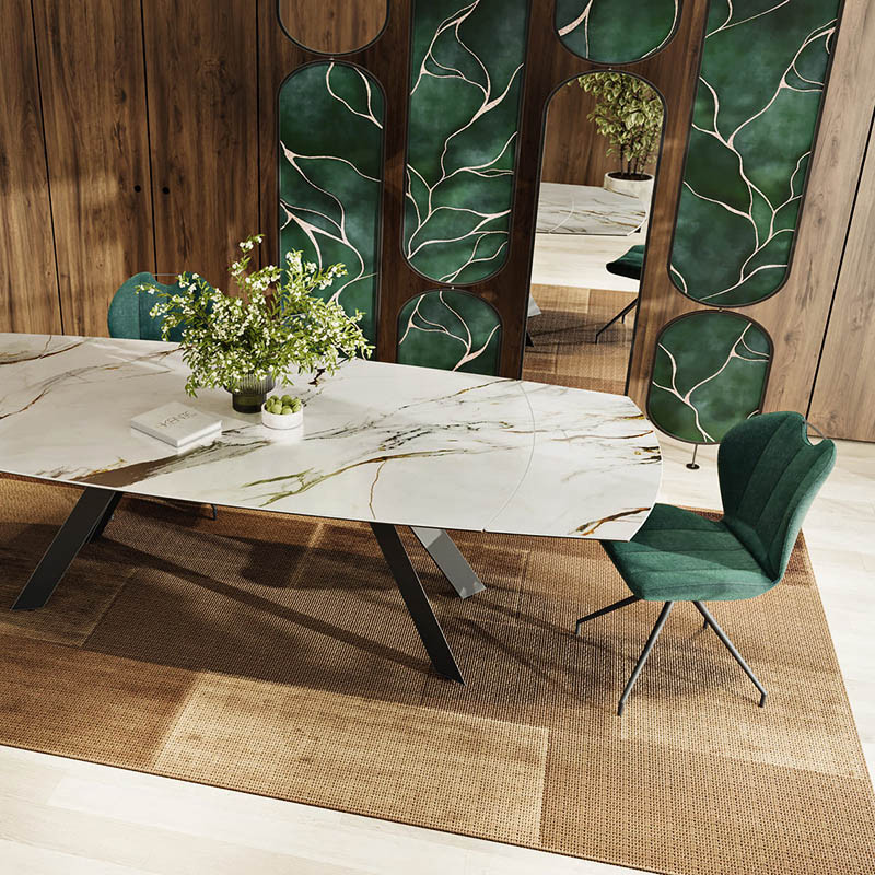 Table extensible plateau céramique MISSOURI 190-270 CM, 3 finitions Akante