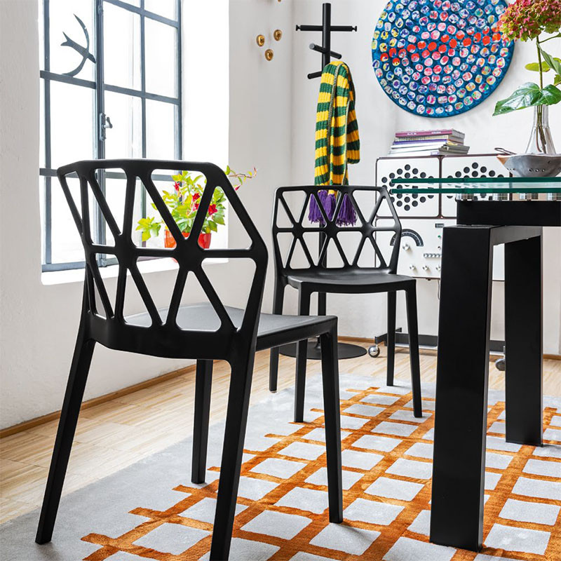 Chaise design en polypropylène ALCHEMIA, 8 coloris Connubia