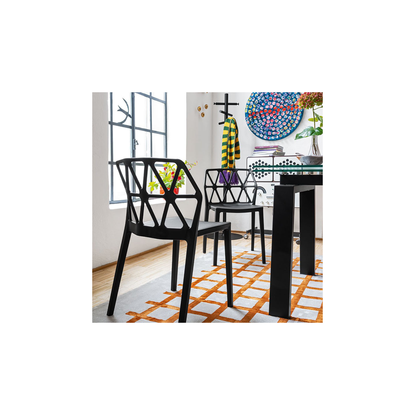 Chaise design en polypropylène ALCHEMIA, 8 coloris Connubia
