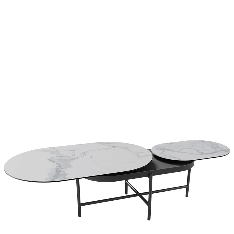 Table basse céramique extensible PAROS, 7 finitions Akante