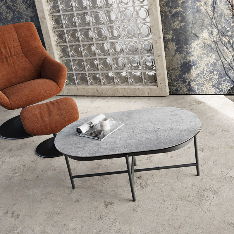 Table basse céramique extensible PAROS, 7 finitions Akante