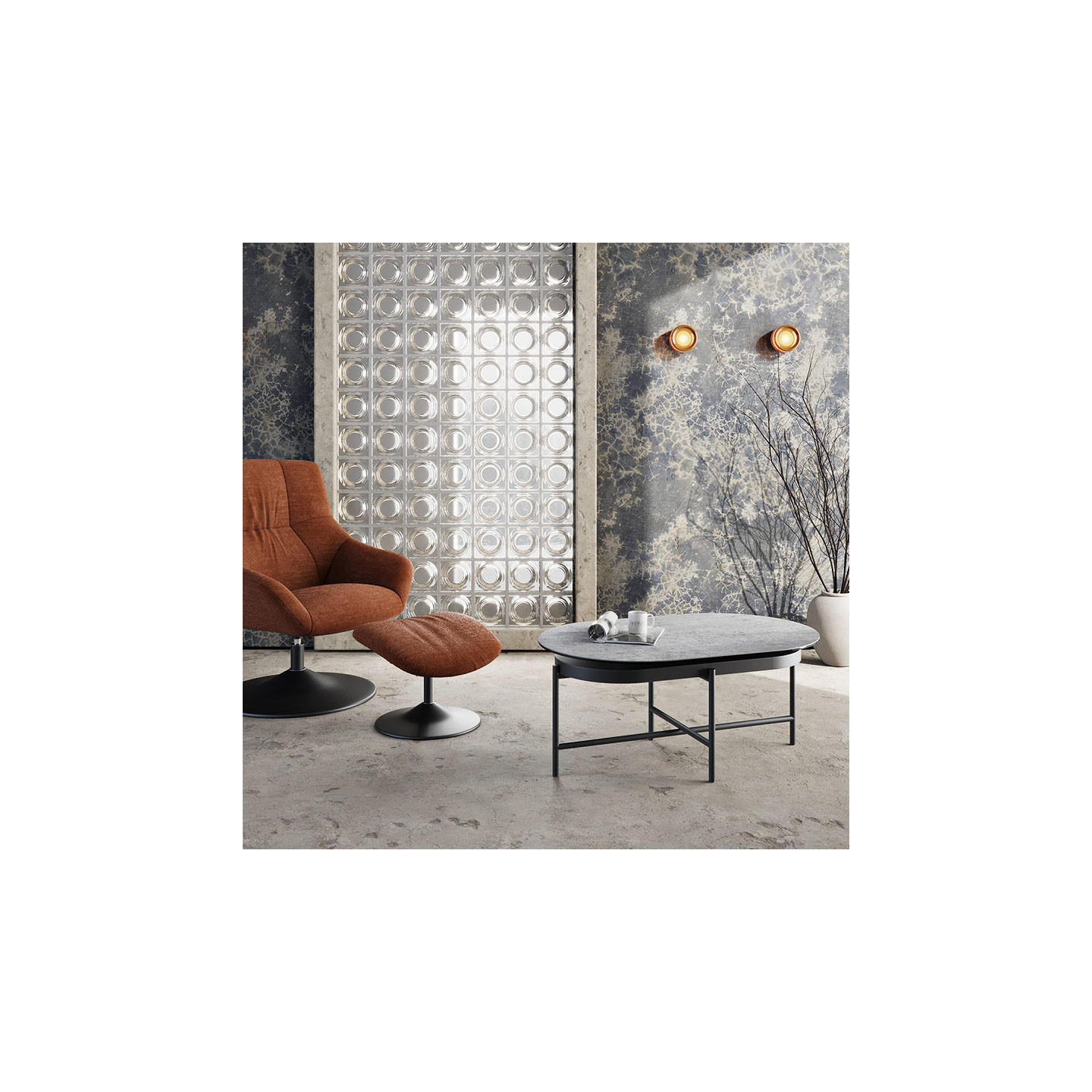 Table basse céramique extensible PAROS, 7 finitions Akante