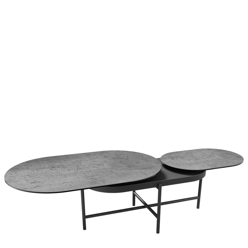 Table basse céramique extensible PAROS, 7 finitions Akante