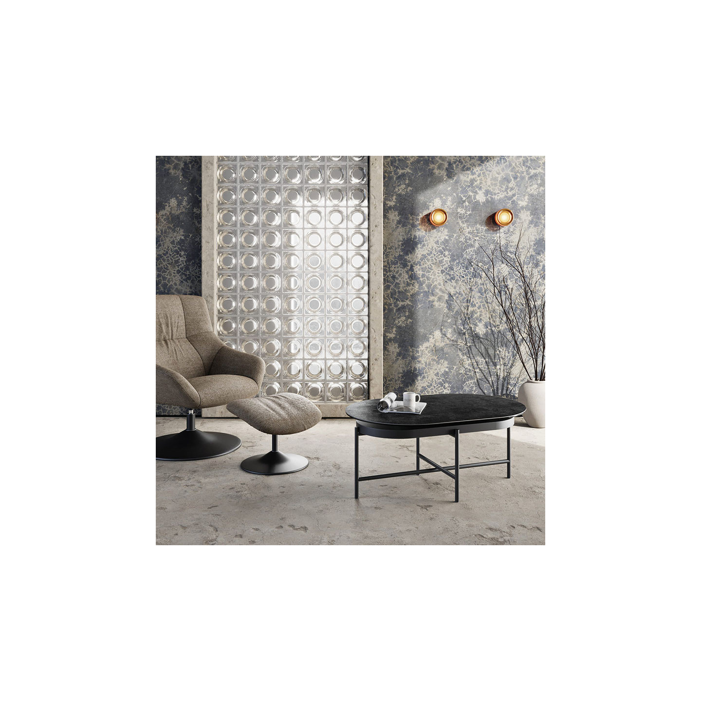 Table basse céramique extensible PAROS, 7 finitions Akante