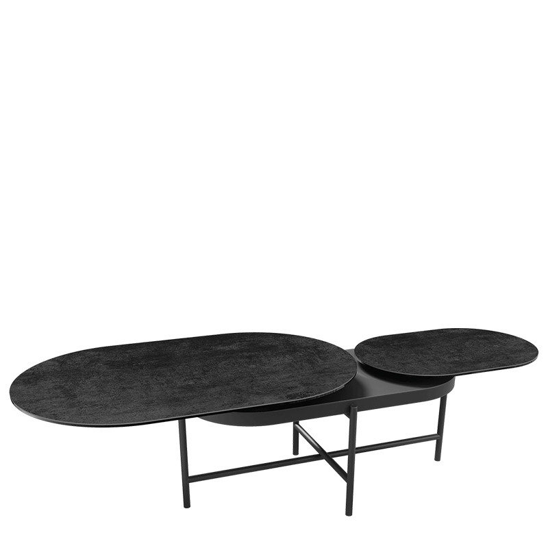 Table basse céramique extensible PAROS, 7 finitions Akante