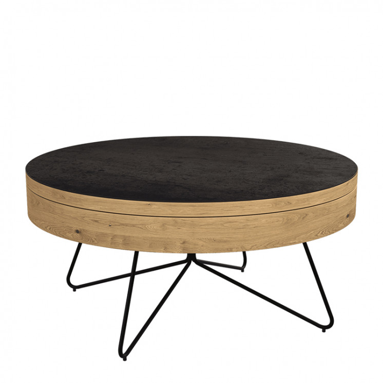 Table basse ronde avec rangement BROOKLYN Akante