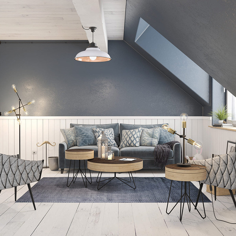 Table basse ronde avec rangement BROOKLYN Akante