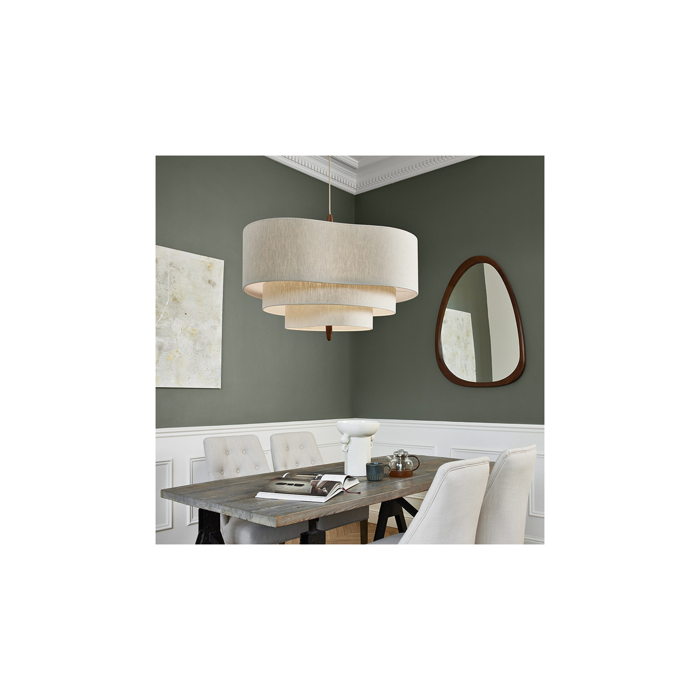 Suspension luminaire en tissu PEBBLE Market Set