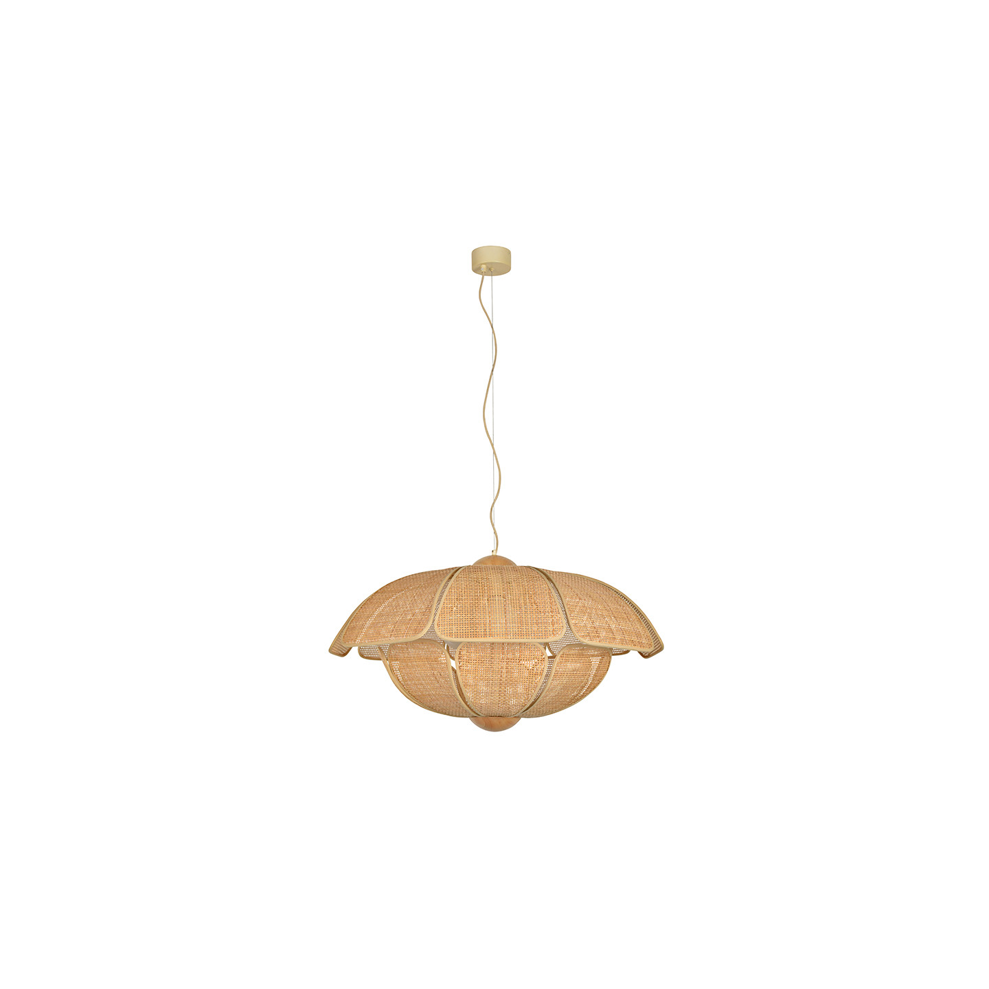 Suspension luminaire cannage COQUILLAGE D70 Market Set