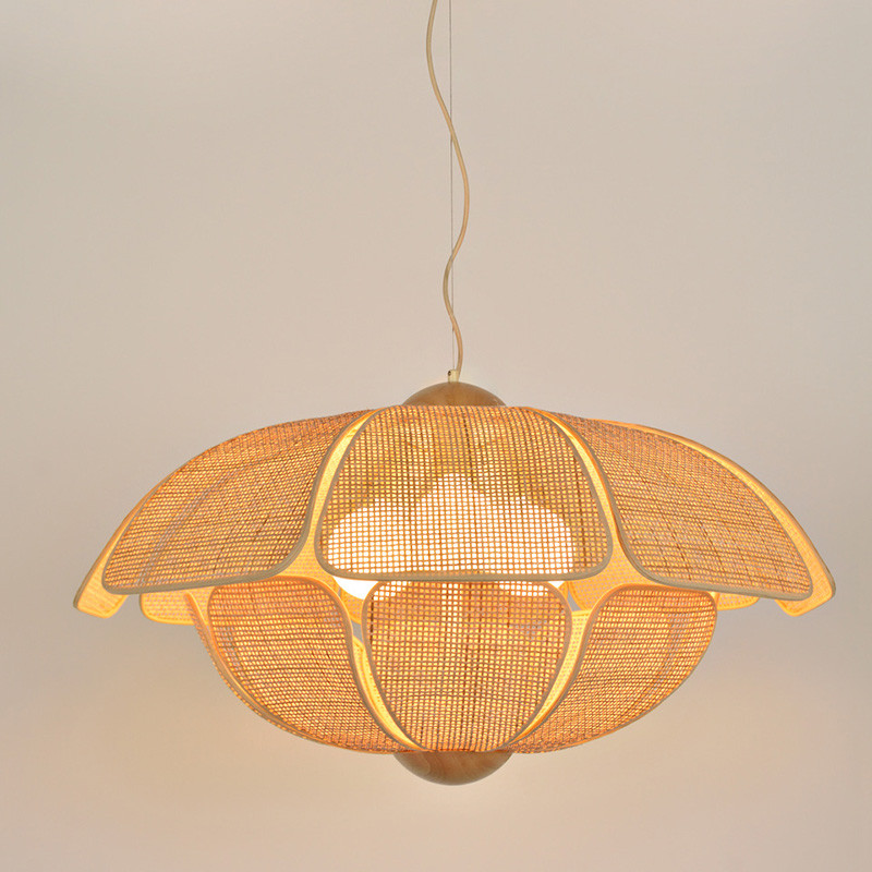 Suspension luminaire cannage COQUILLAGE D70 Market Set