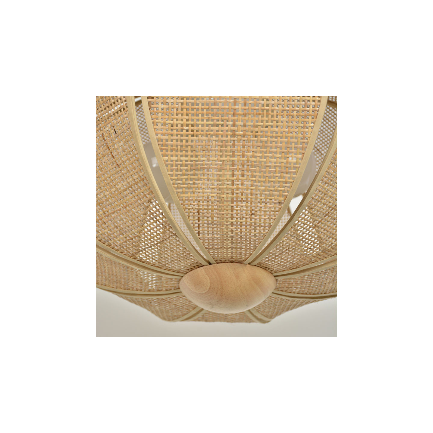 Suspension luminaire cannage COQUILLAGE D70 Market Set