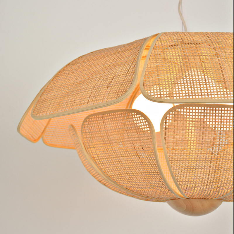 Suspension luminaire cannage COQUILLAGE D70 Market Set