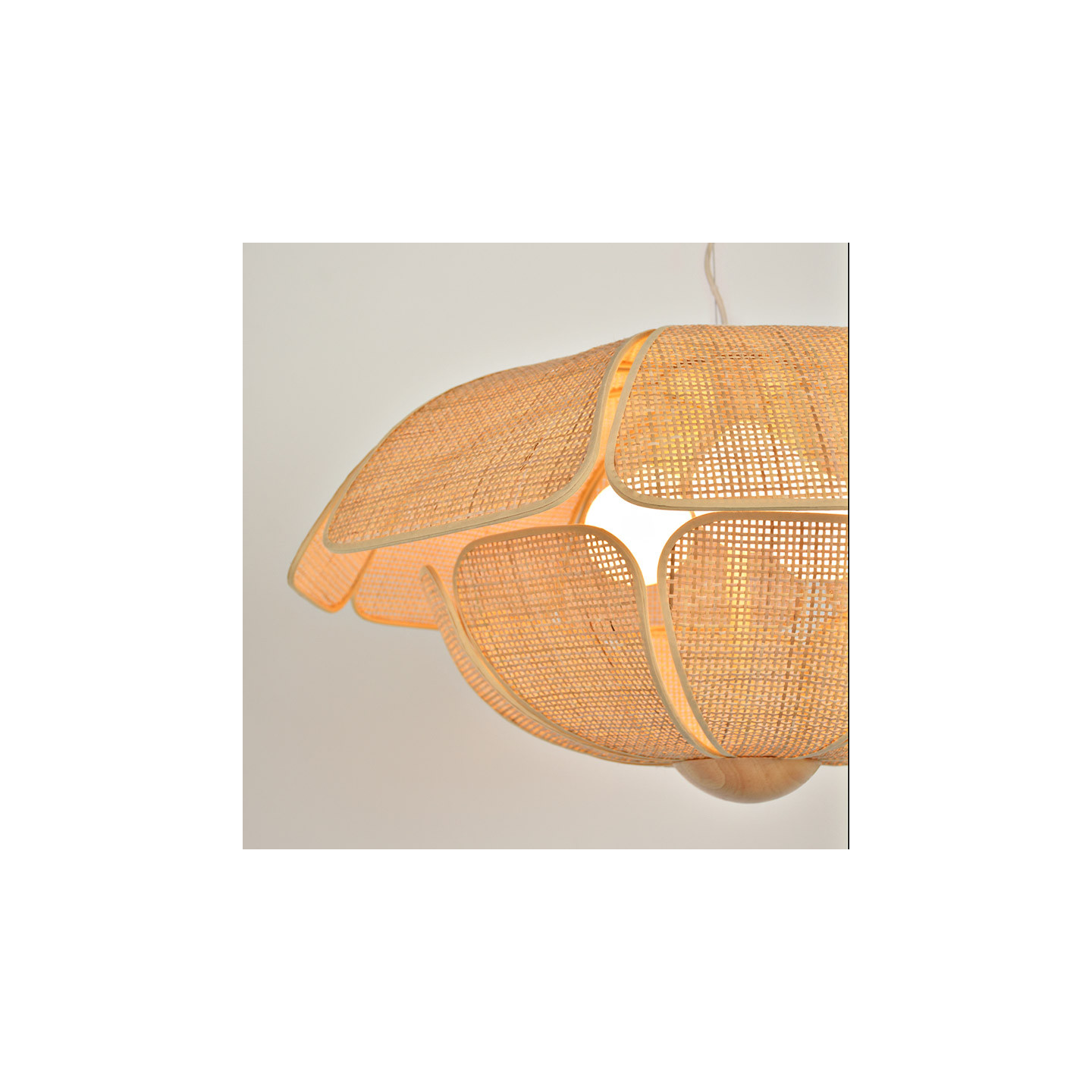 Suspension luminaire cannage COQUILLAGE D70 Market Set
