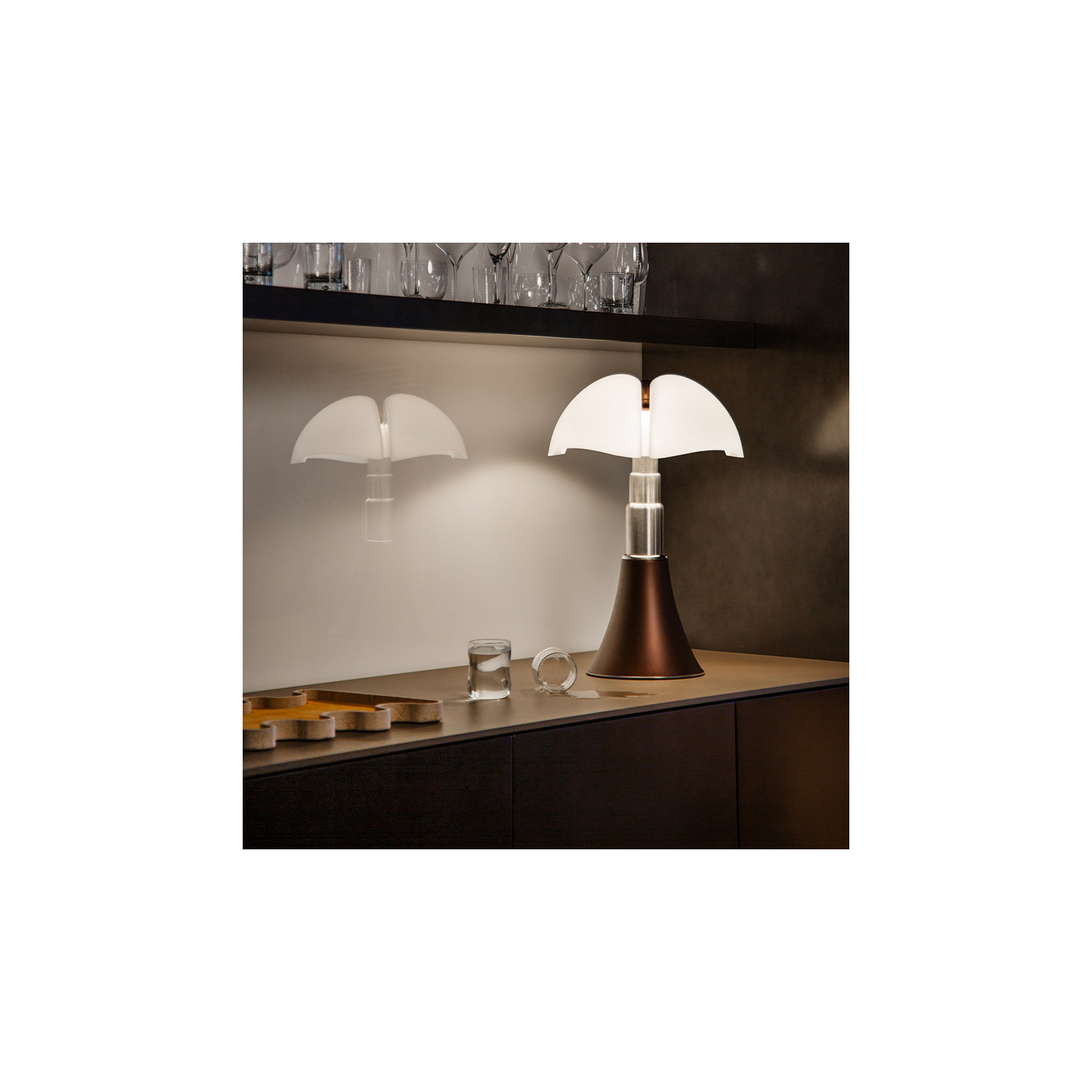 Lampe design PIPISTRELLO BRONZE Martinelli Luce