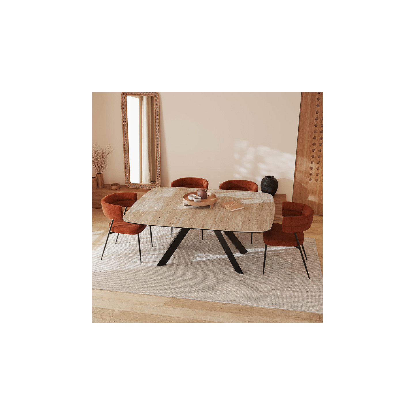 Chaise moderne salle à manger LONDRES, 8 coloris Akante