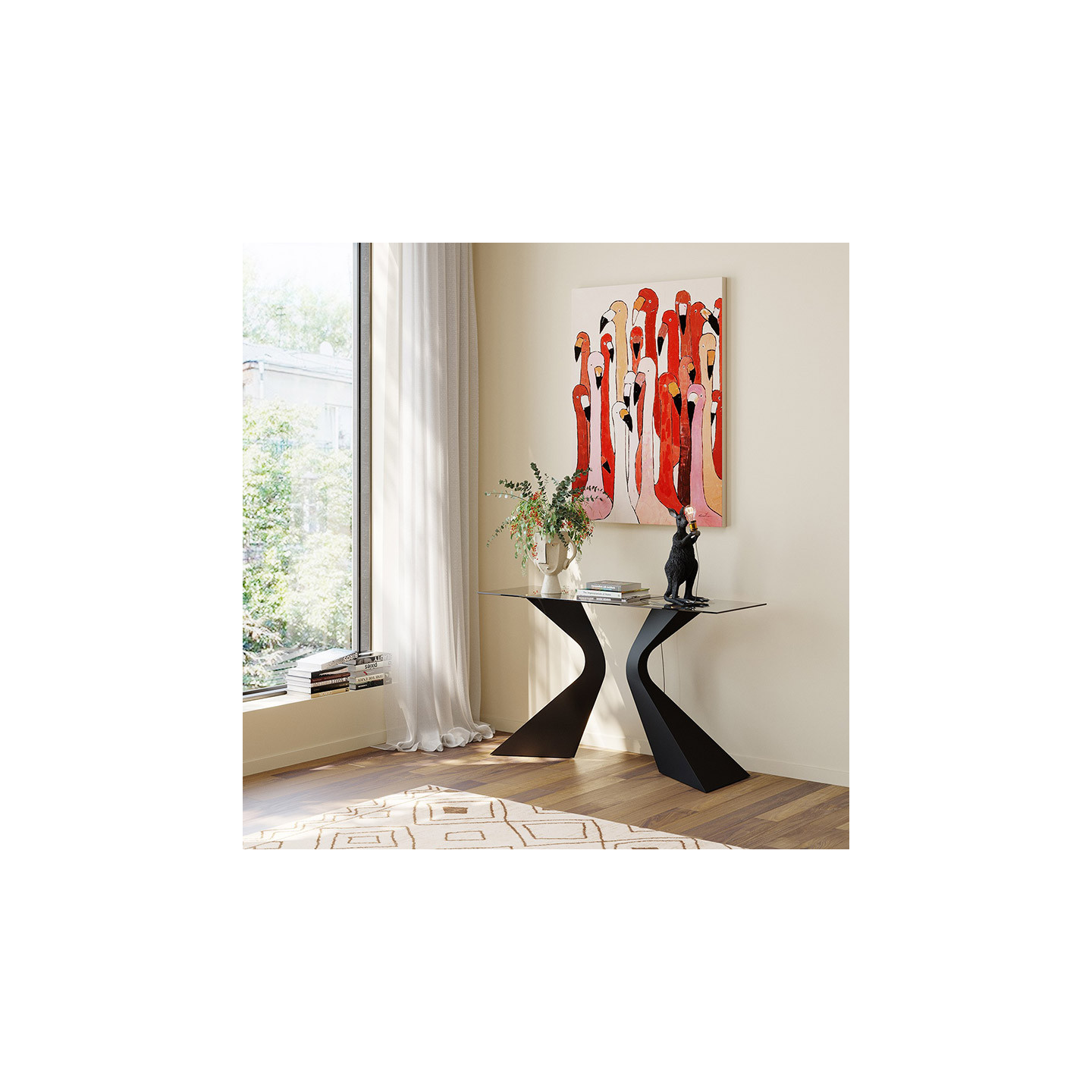 Meuble console noire GLORIA Kare Design