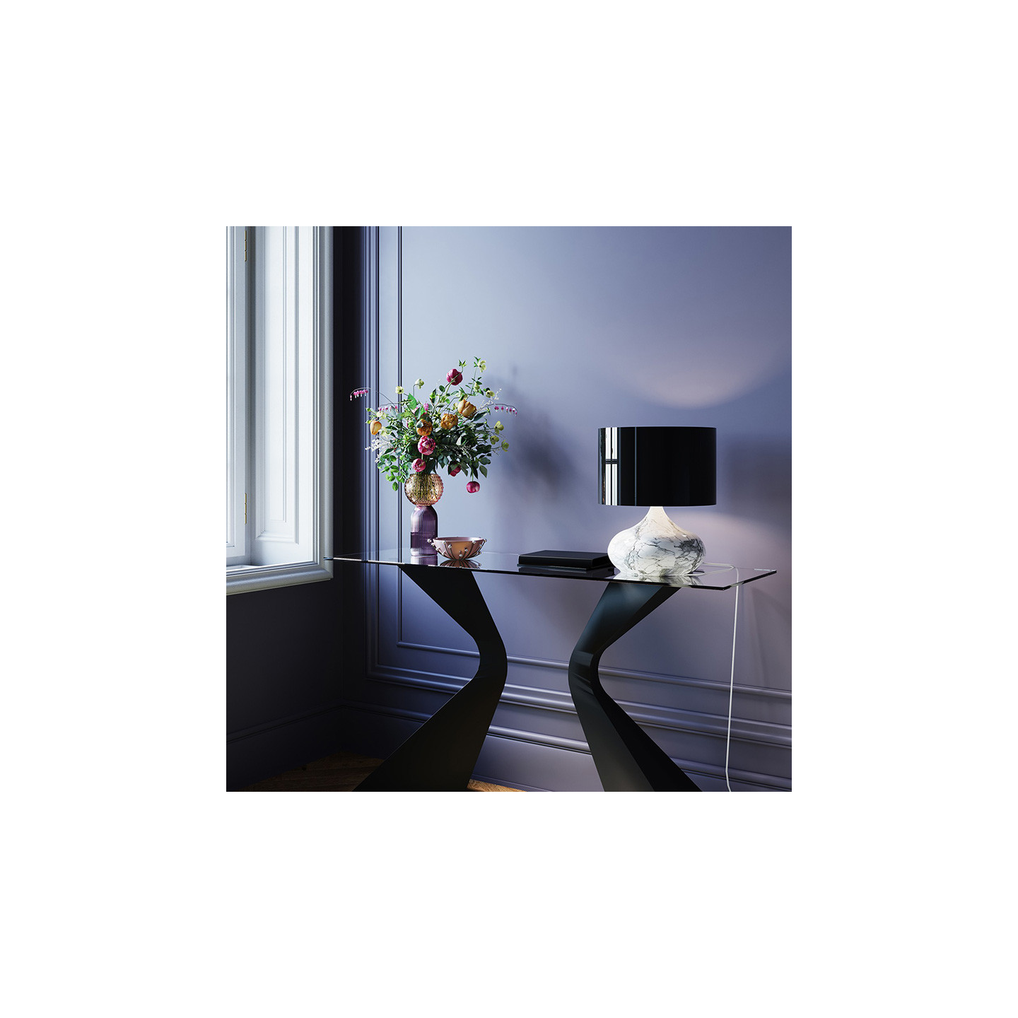 Meuble console noire GLORIA Kare Design