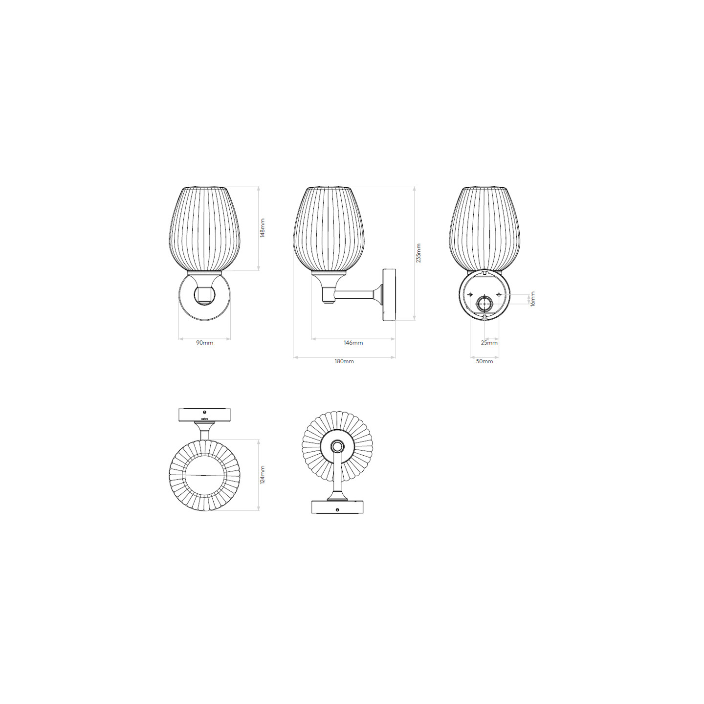 Applique salle de bain rétro LIBERTY, 3 finitions Astro Lighting