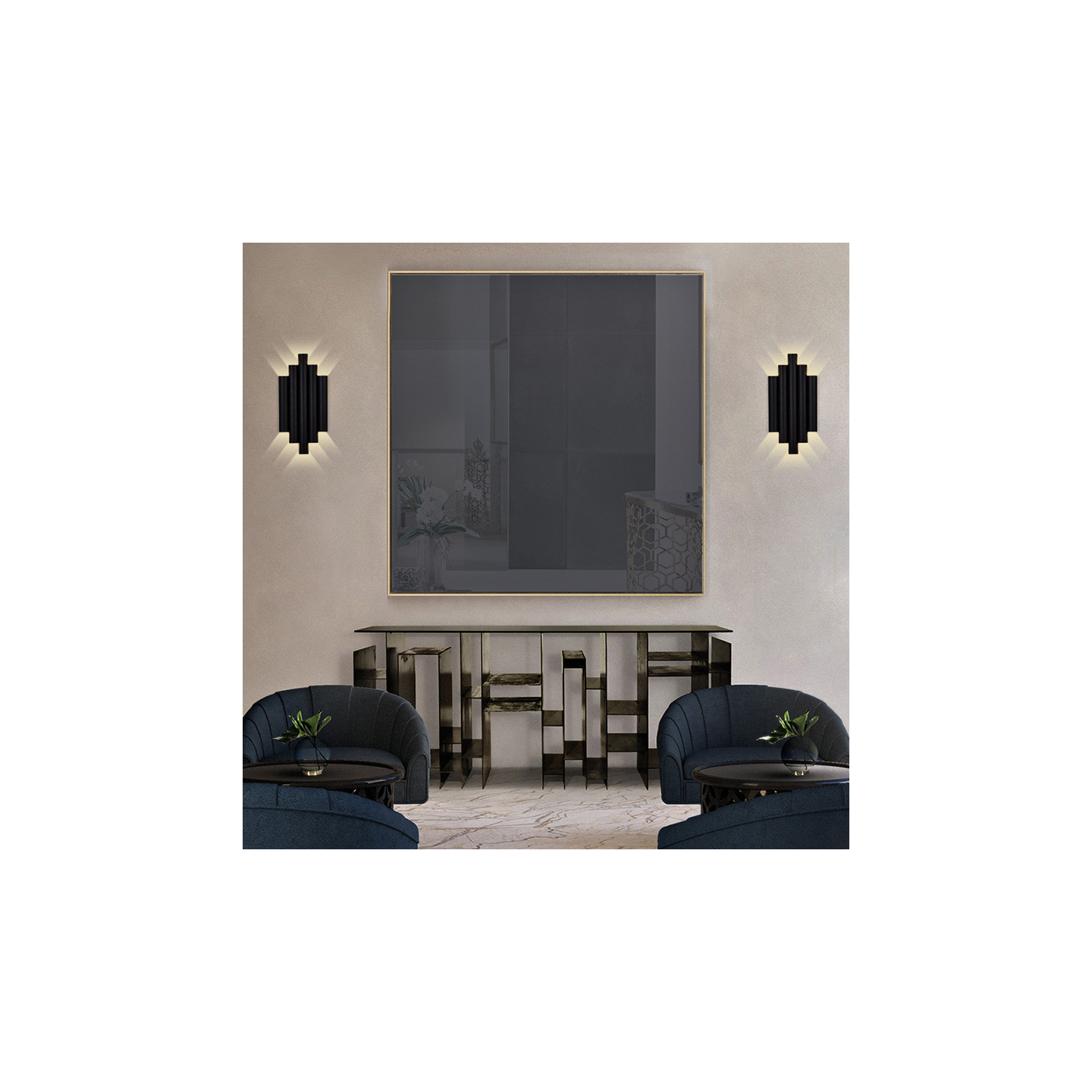 Applique murale double faisceau ROBIN, 3 finitions Acb Ligting