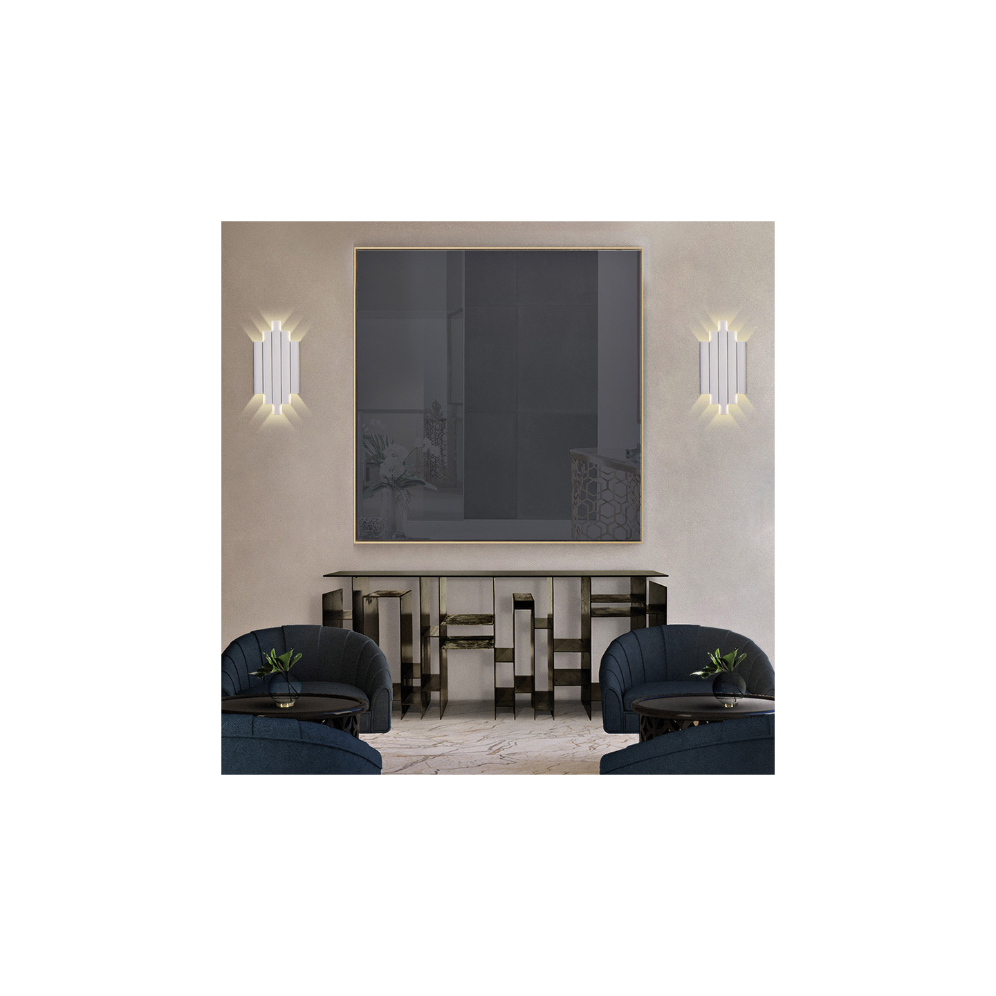 Applique murale double faisceau ROBIN, 3 finitions Acb Ligting