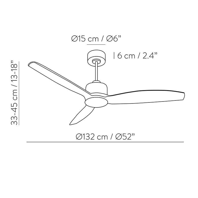 Ventilateur plafond bois GARBIN Acb Lighting