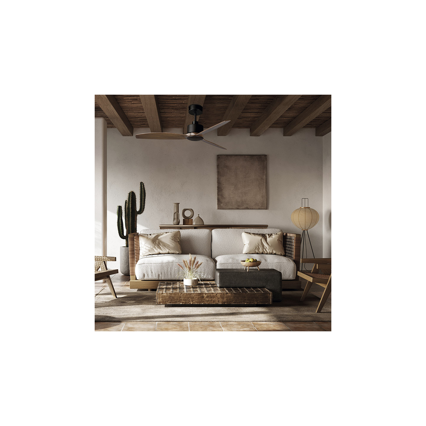 Ventilateur plafond bois GARBIN Acb Lighting
