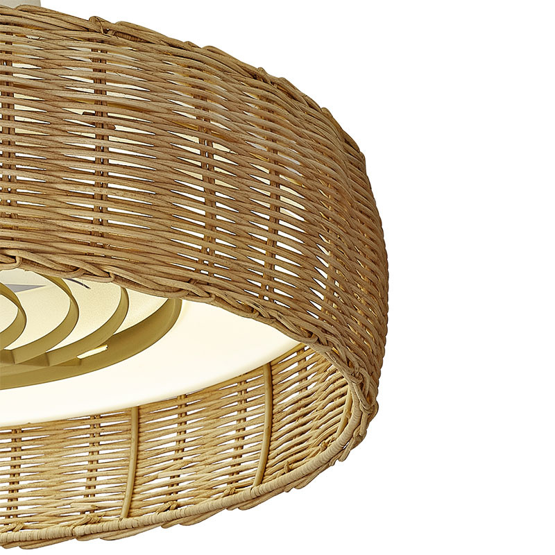 Ventilateur plafond rotin KILIMANJARO MINI Mantra iluminacion
