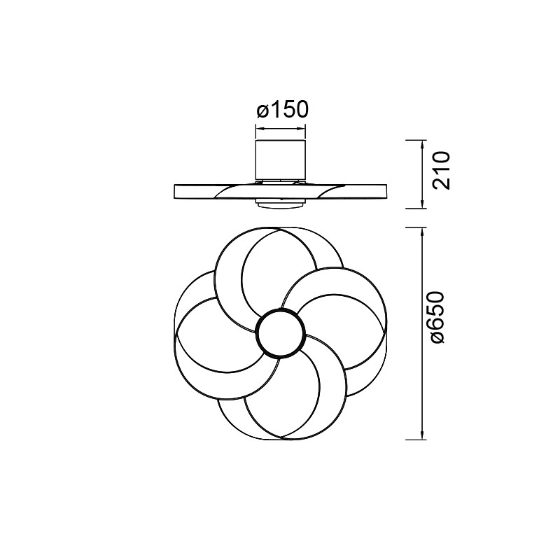 Ventilateur silencieux plafond ROSE, 3 coloris Mantra Iluminacion