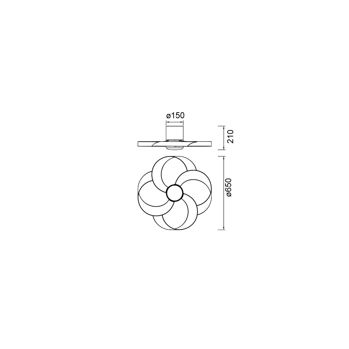Ventilateur silencieux plafond ROSE, 3 coloris Mantra Iluminacion