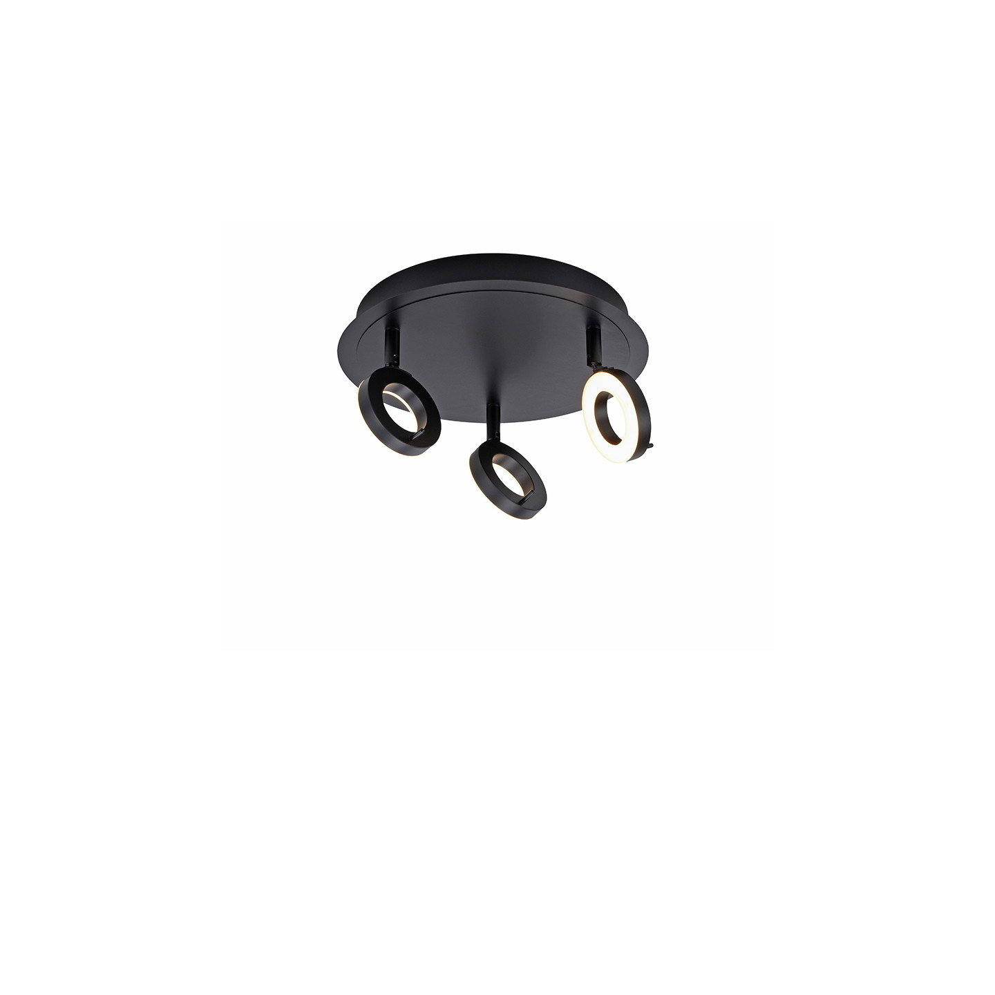 Plafonnier 3 spots orientables SILEDA noir Paul Neuhaus