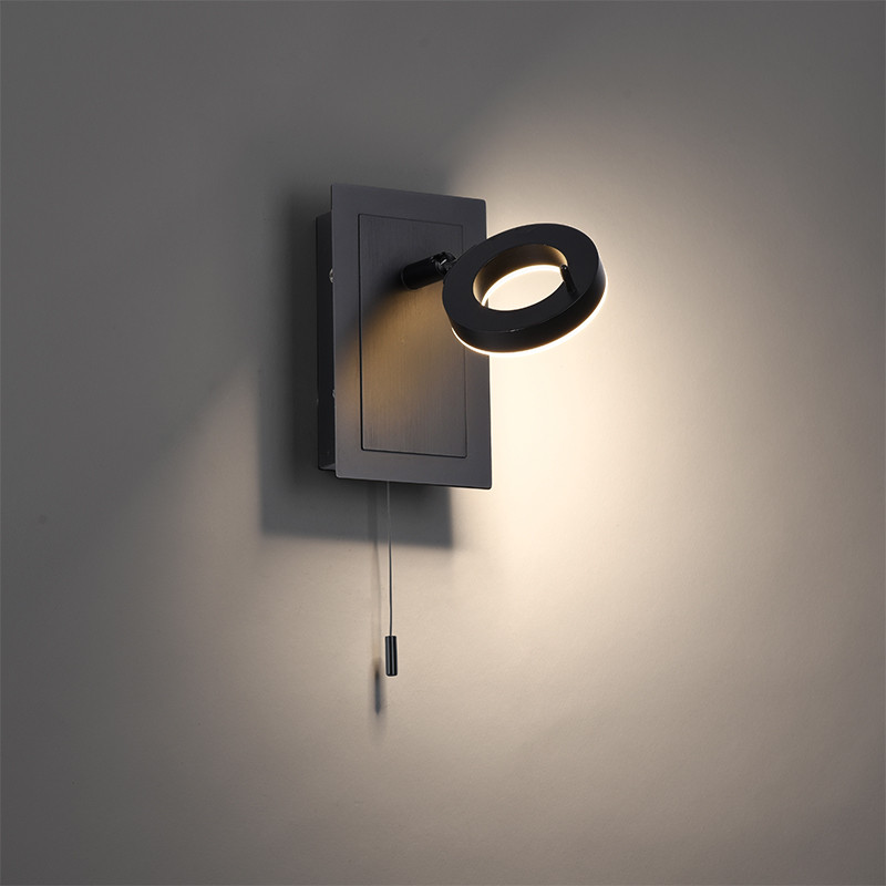 Applique murale spot orientable SILEDA noir Paul Neuhaus