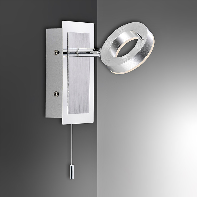 Applique murale spot orientable SILEDA aluminium brossé Paul Neuhaus
