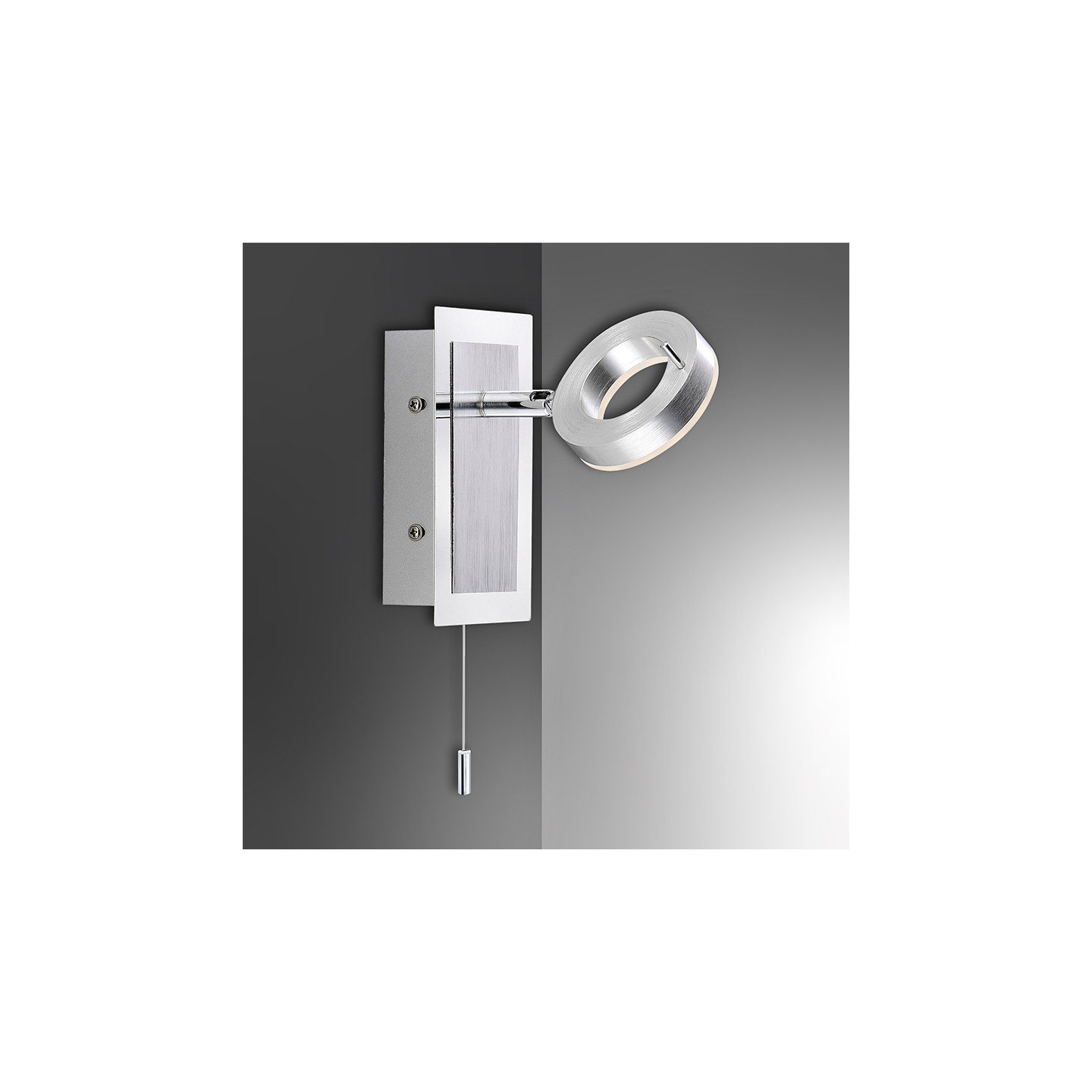 Applique murale spot orientable SILEDA aluminium brossé Paul Neuhaus