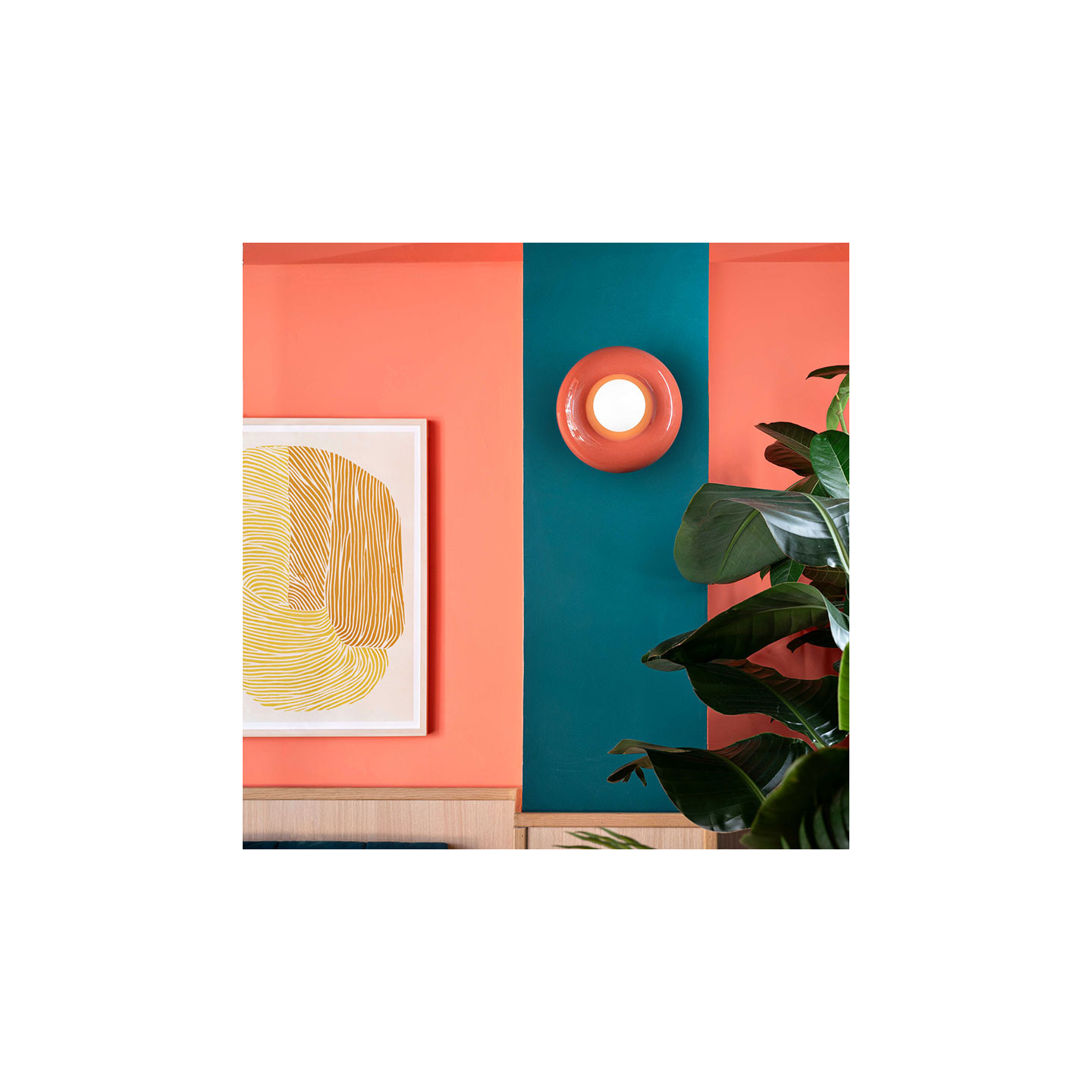 Applique murale colorée BUMBUM, 4 finitions Ferroluce