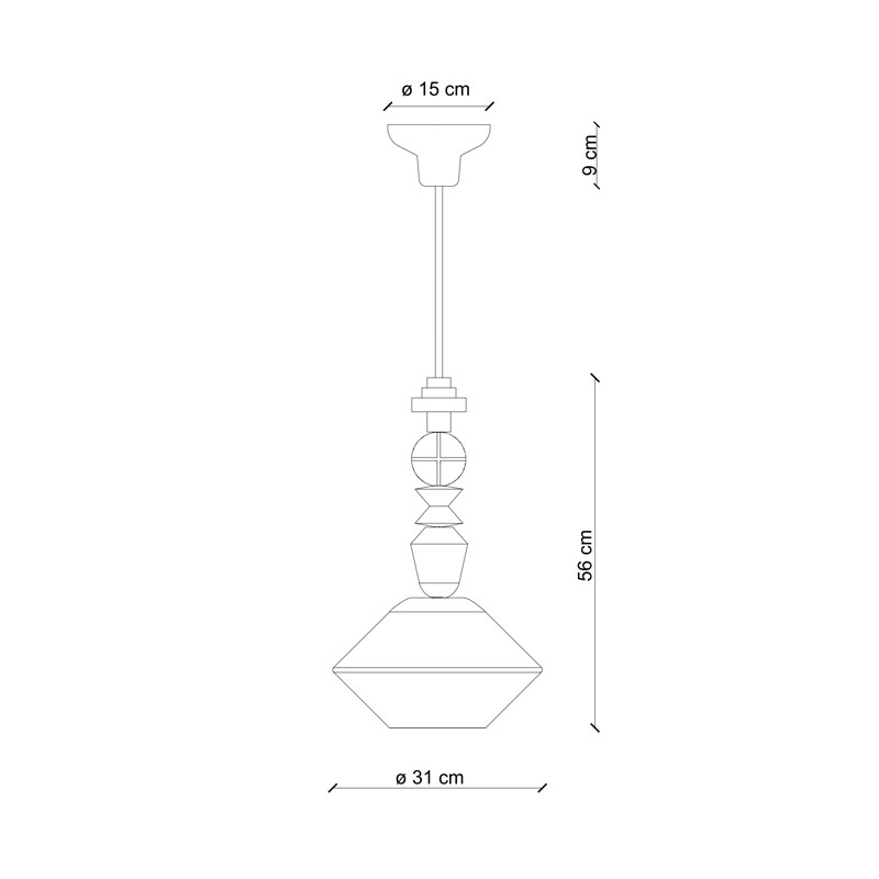Suspension en céramique LARIAT, 3 tailles Ferroluce