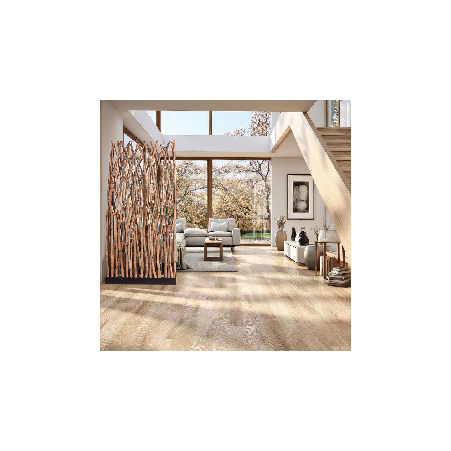 Lampadaire en bois flotté FERRET Flam Luce