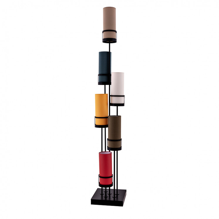 Lampadaire coloré SIXT, 8 finitions Flam Luce