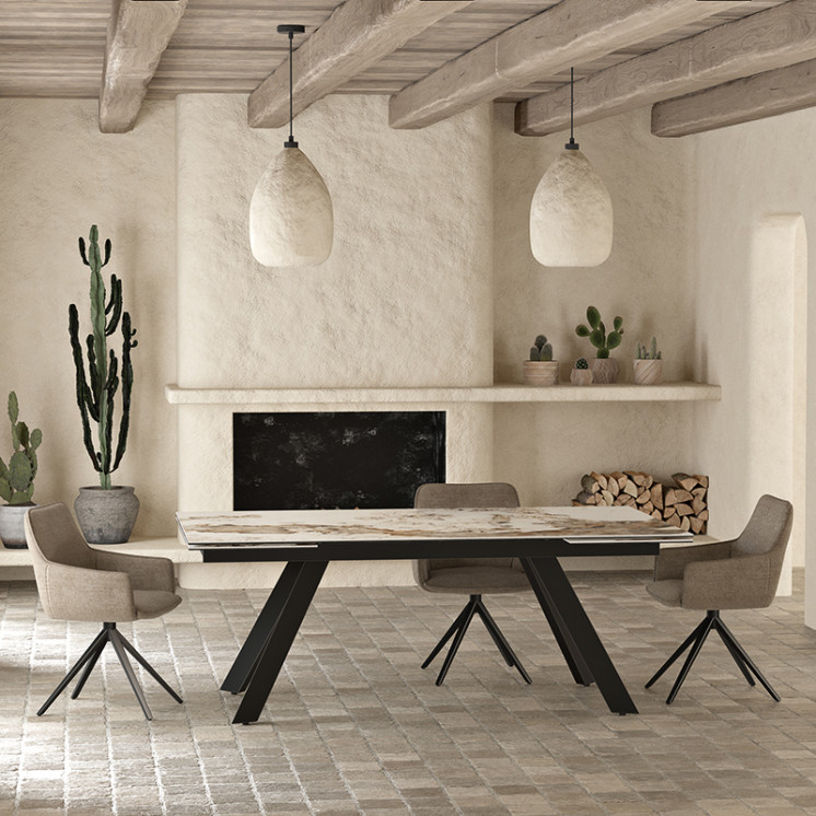 Table extensible 14 personnes GRANDE ONTARIO, 4 finitions Akante