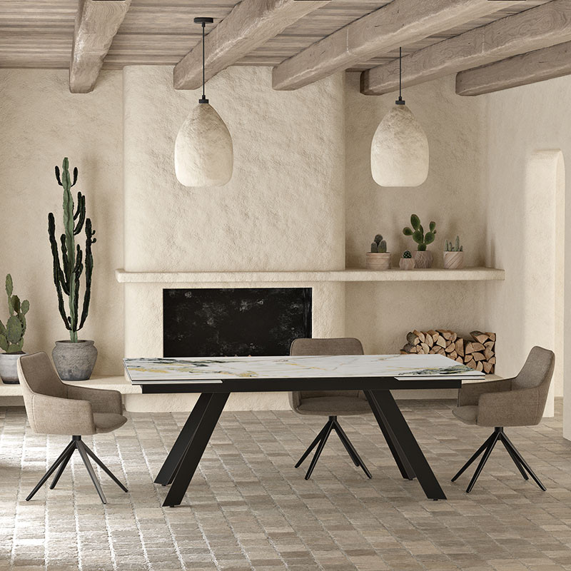Table extensible 14 personnes GRANDE ONTARIO, 4 finitions Akante