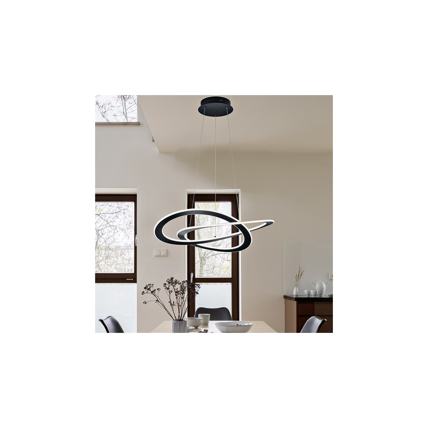 Suspension led salle à manger OAKLAND, 2 coloris Trio Lighting