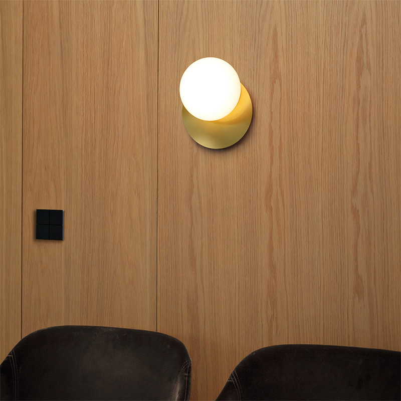 Applique murale design salon NINFEA, laiton ou blanc Ideal Lux