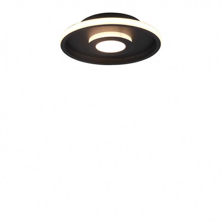 Plafonnier noir salle de bain ASCARI, Ø30 ou Ø40 cm Trio Lighting