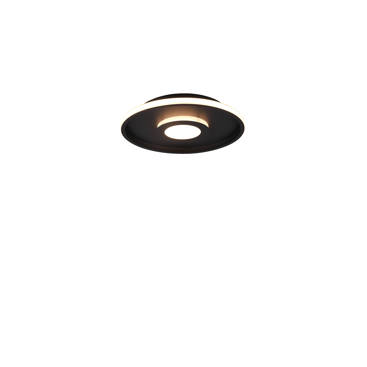 Plafonnier noir salle de bain ASCARI, Ø30 ou Ø40 cm Trio Lighting